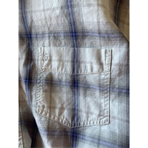 Stetson Men's Purple & Gray Plaid Collared Buttons Down Shirt Size XL - Picture 5 of 12